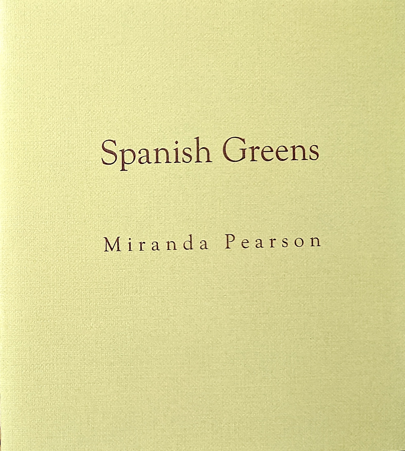 Spanish Greens (cover)